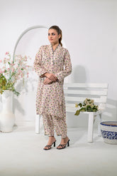 Soft Beige Garden Kurta Set